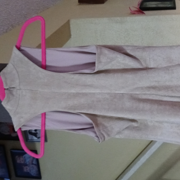 House of CB London Faux Suede Body Contour Dress Tan Body-Con Women's Size M - Picture 6 of 9